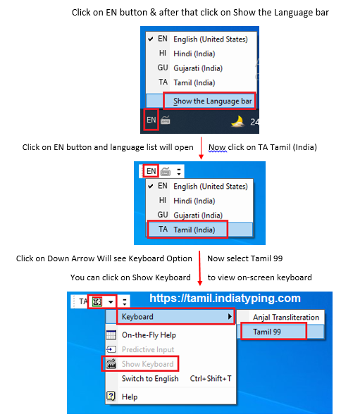 Enable Tamil Indic Keyboard Windows 10