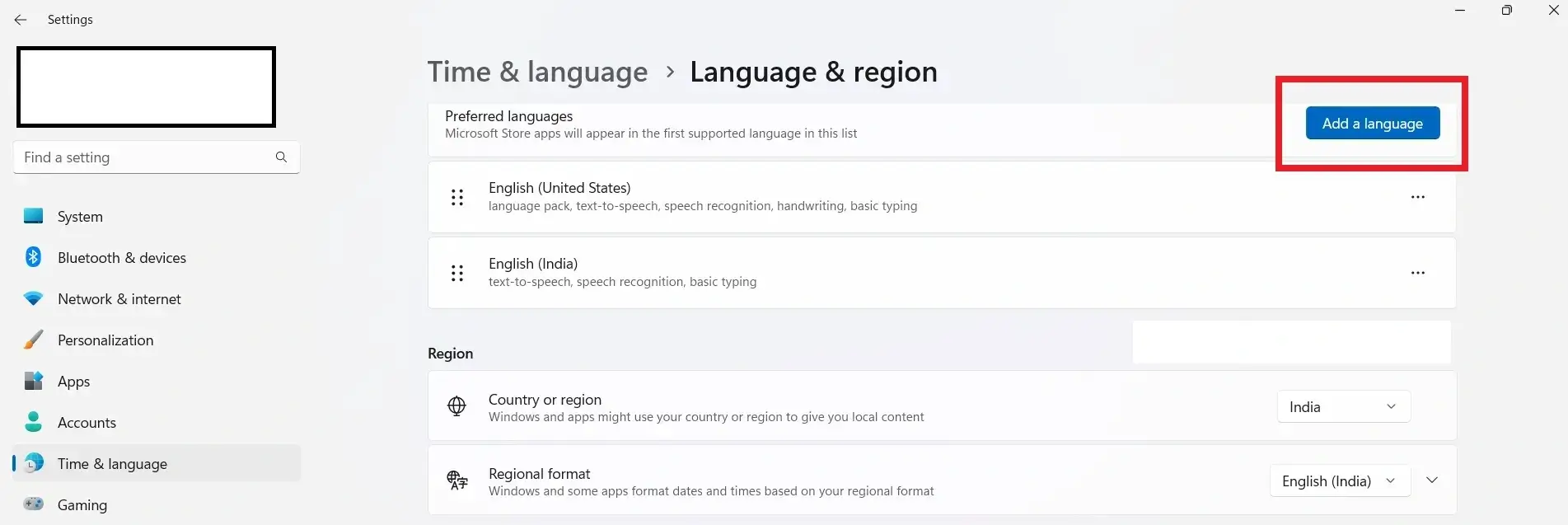 add Tamil language pack and keyboard in windows 11
