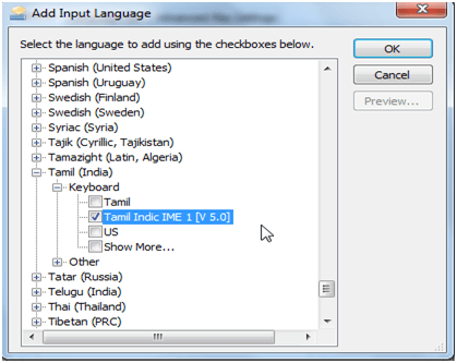 Tamil IME Tool setup